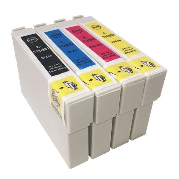 Zestaw 4x tusz do Epson T0711-T0714 Cmyk zamiennik