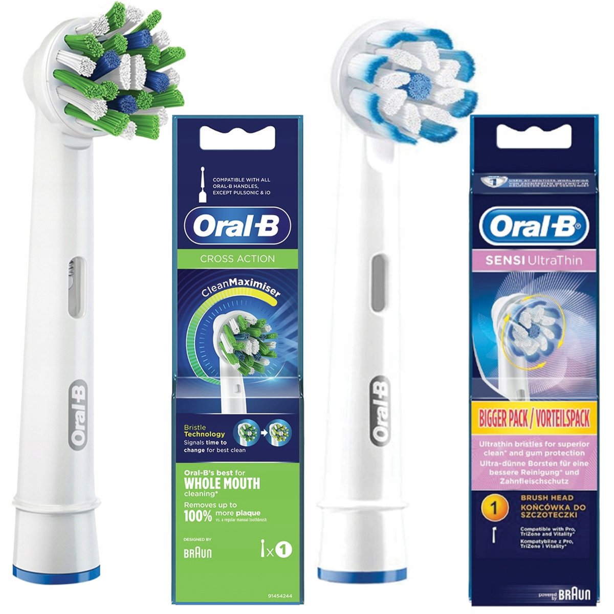 2 Końcówki Oral-B Cross Action Sensi Ultrathin