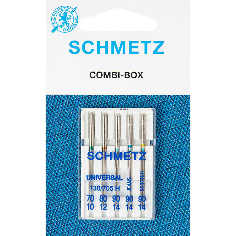 130/705 H SORT. VVS Igły SCHMETZ mix do maszyn domowych, 5szt. (130/705H 1x70, 1x80, 1x90 + 130/705 H-J 1x90 + 130/705 H-S 1x90) IGŁY SCHMETZ VVS