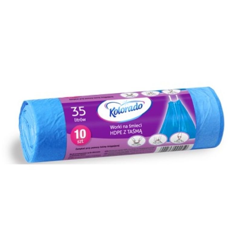 Kolorado Worki na Śmieci HDPE 35L z taśmą 15szt 35 L