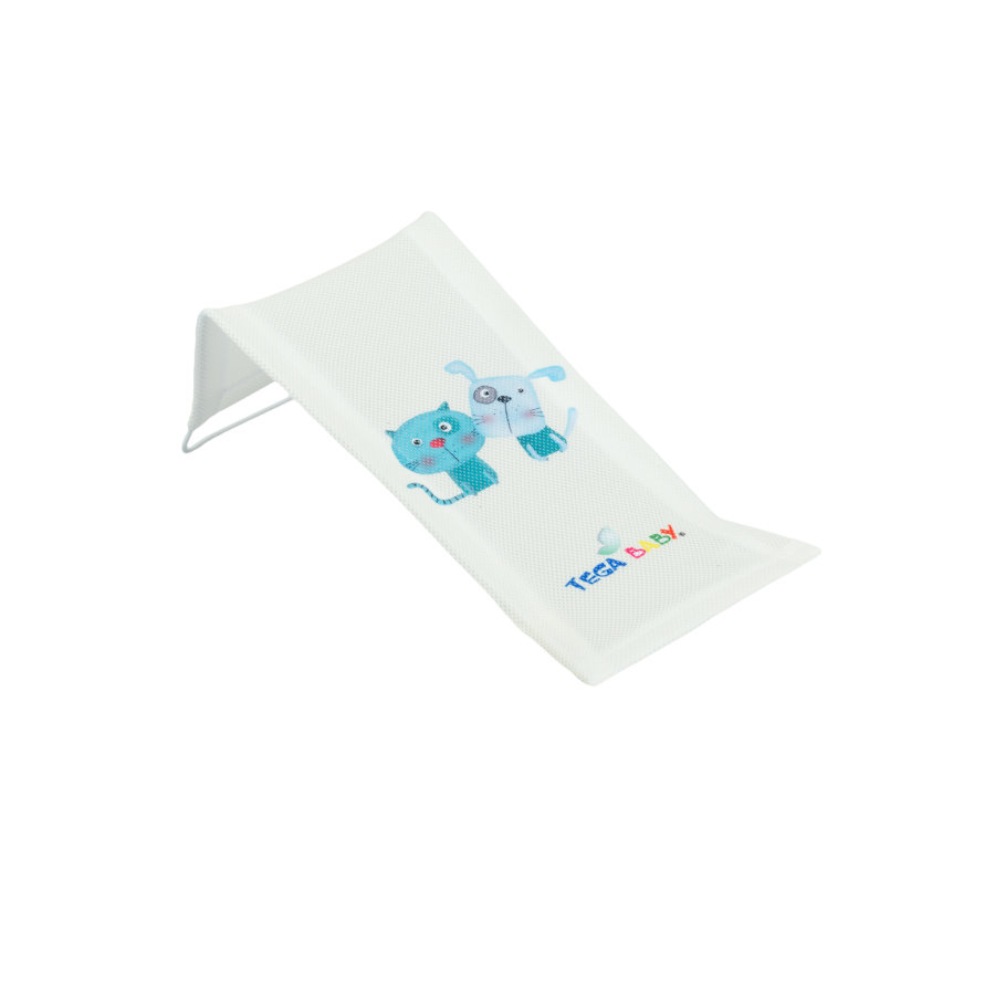 Tega Baby PK-026-102 Leżaczek kąpielowy z wizerunkiem PIES I KOT żółty