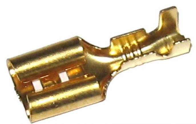 Libox Konektor 6,3mm złoty żeński duży LIBOX LB0044 - 100 szt