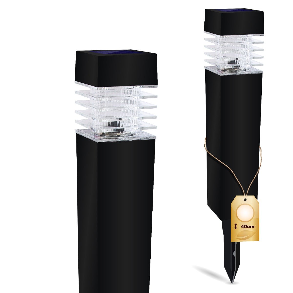 Lampa Solarna Ogrodowa LED NARIS Wbijana Słupek 40cm LUMILED