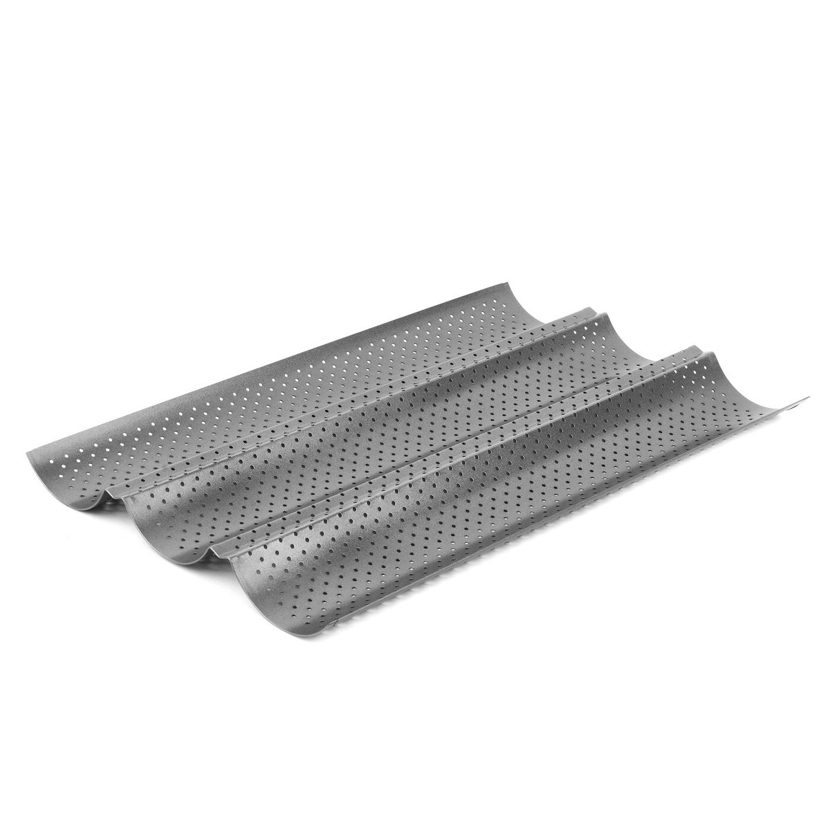 FORMA DO PIECZENIA 3 BAGIETEK STAL WĘGLOWA 38X25