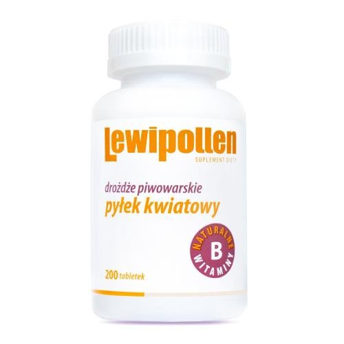 Фото - Вітаміни й мінерали LEWIPOLLEN drożdże piwowarskie + pyłek kwiatowy, tabletki z naturalnymi wi