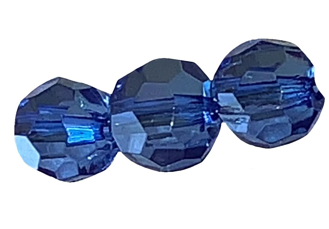 Korale okrągłe szlifowane 14 mm ( 4szt ) Niebieskie