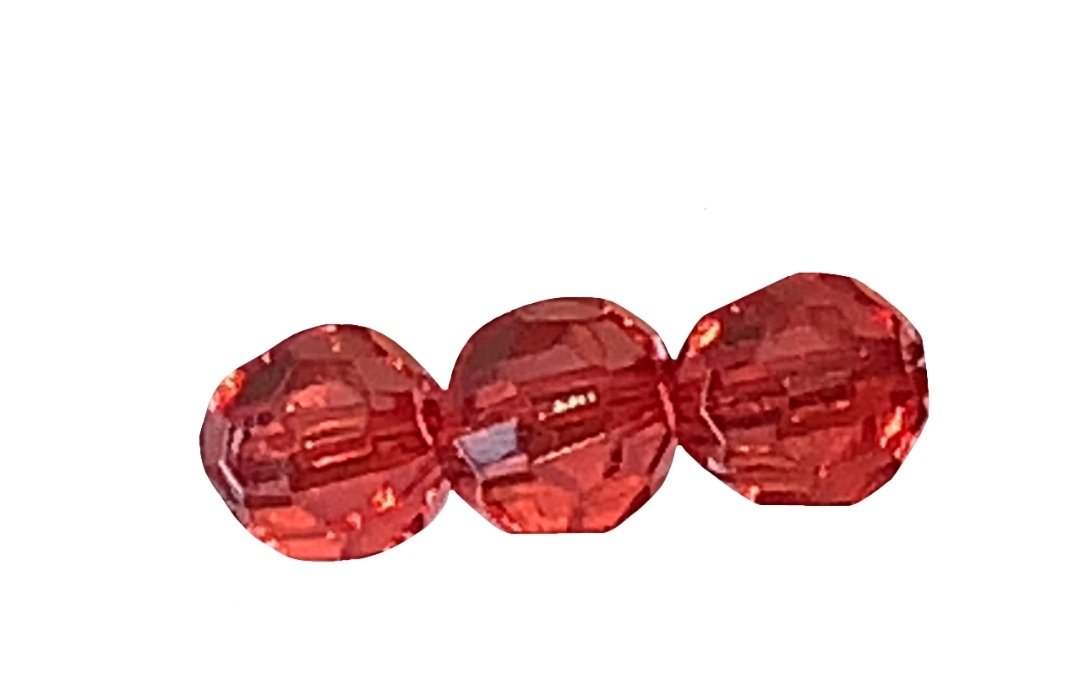 Korale okrągłe szlifowane 16 mm ( 3szt ) Czerwone