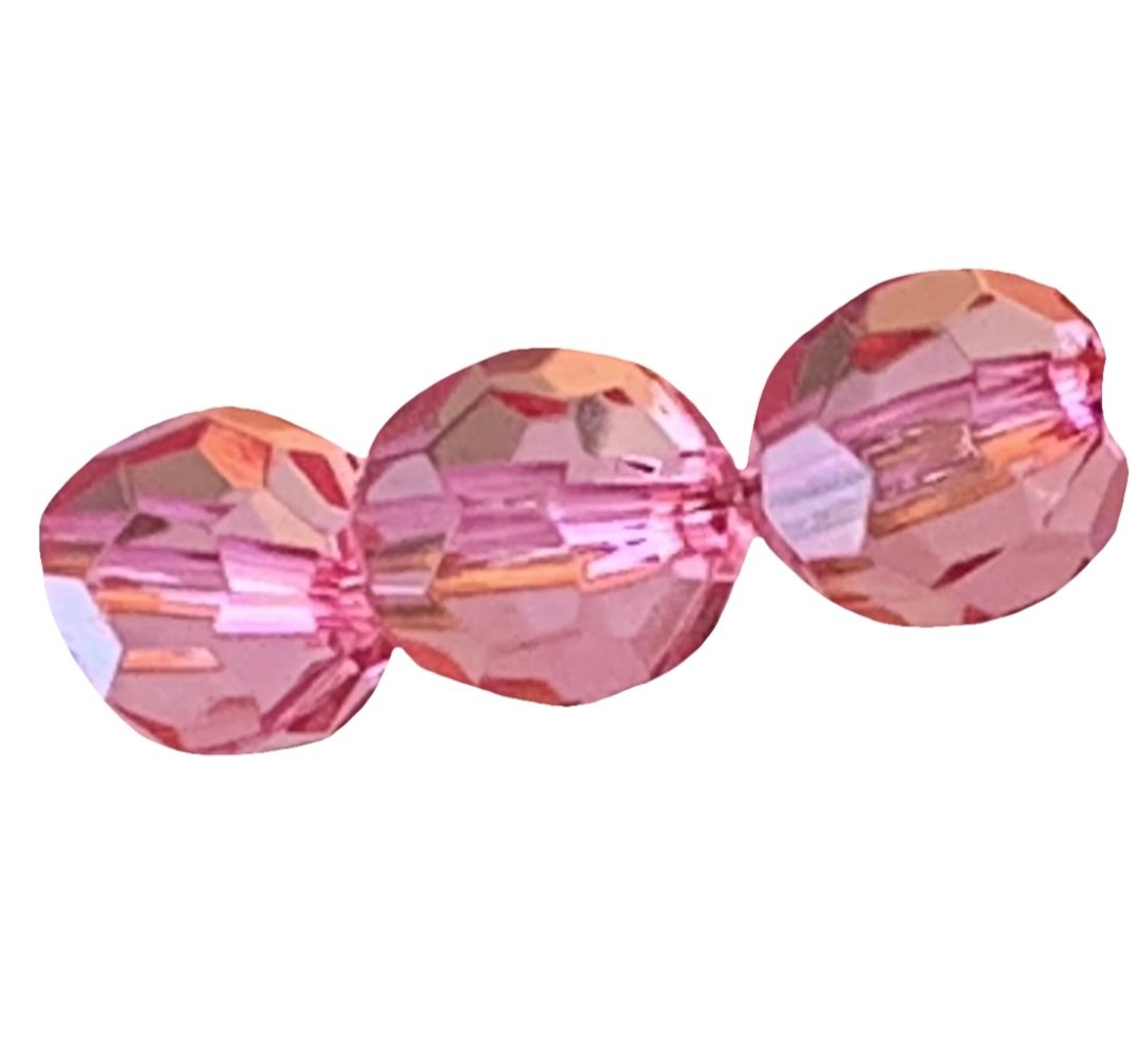 Korale okrągłe szlifowane 14 mm ( 4szt ) Różowe