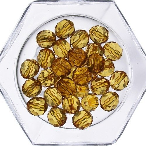 Korale okrągłe szlifowane 12 mm ( 5szt ) Miodowe