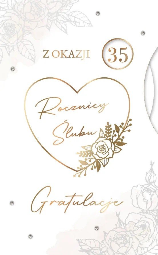 Kartka na Jubileusz ślubu z cyfrą do ustawienia KP208