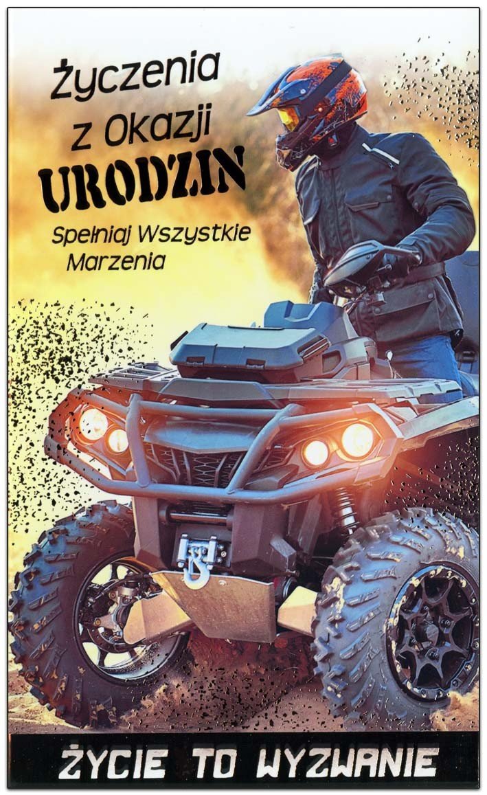 Kartka urodzinowa dla miłośnika quadów A1006B