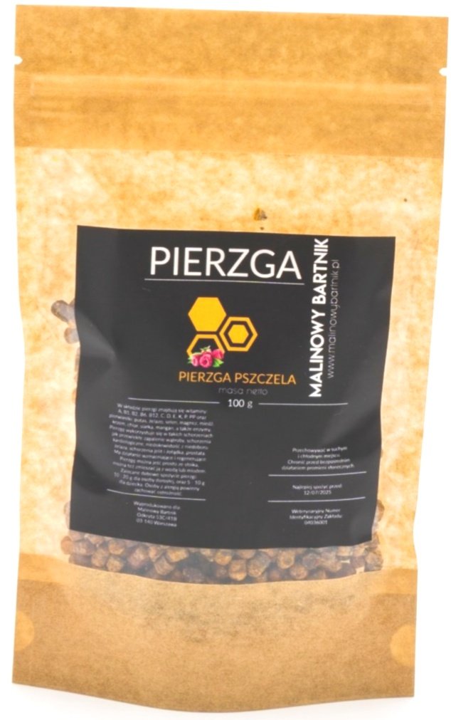 Pierzga Pszczela 100 g  Malinowy Bartnik