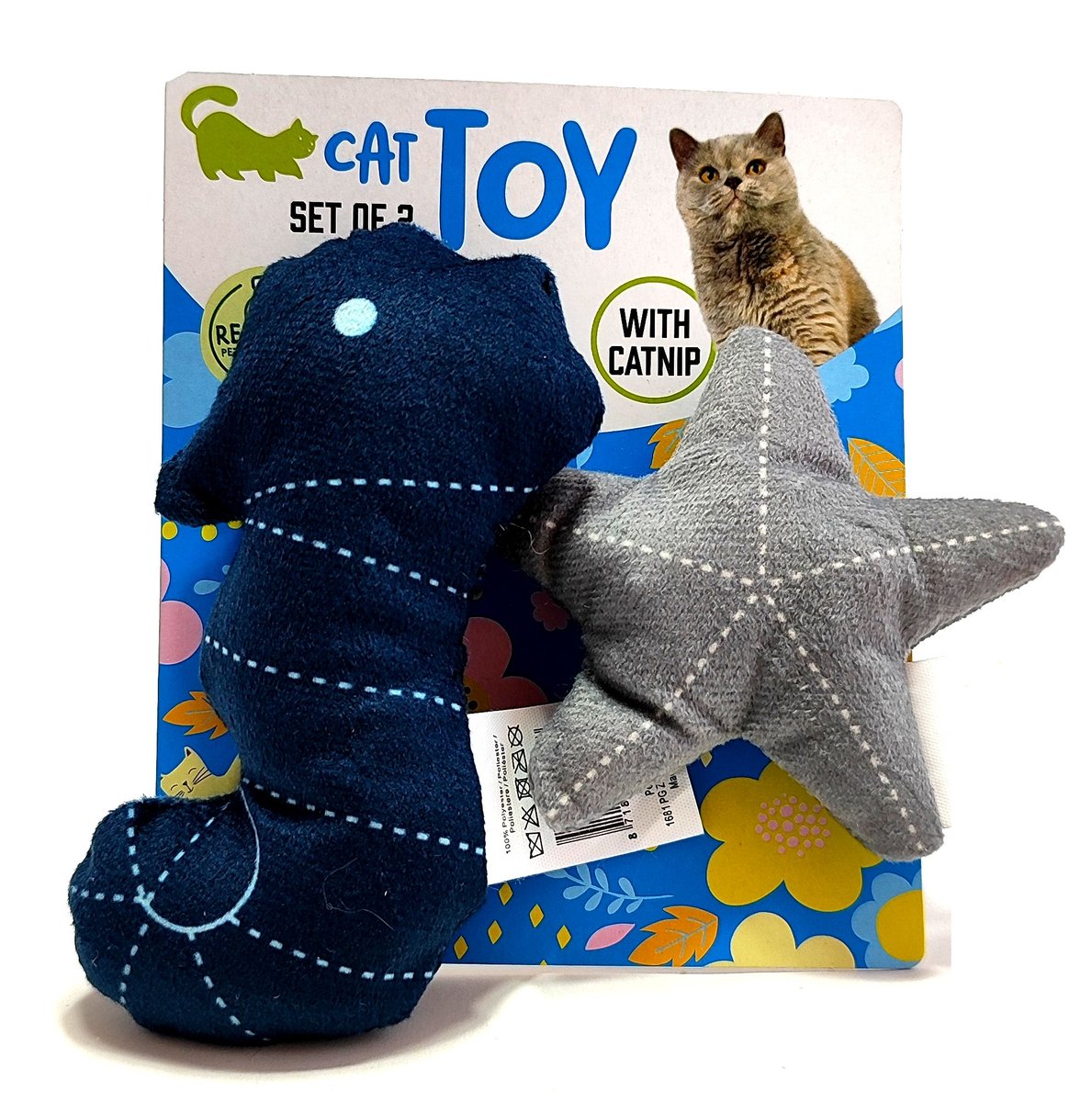 Zabawka dla kota z kocimiętką - konik morski