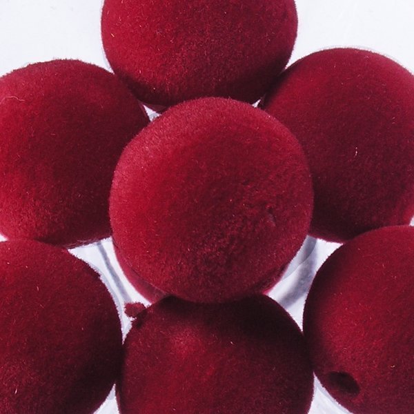 Korale zamszowe 20 mm ( 2szt ) Jasne Bordo