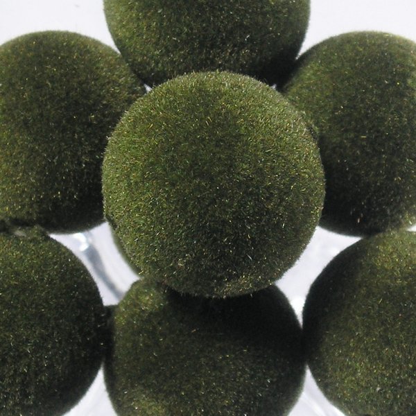 Korale zamszowe 12 mm ( 6szt ) Oliwkowe