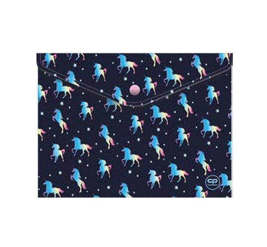 Patio, Koperta na zatrzask A4, COOLPACK, Blue Unicorn
