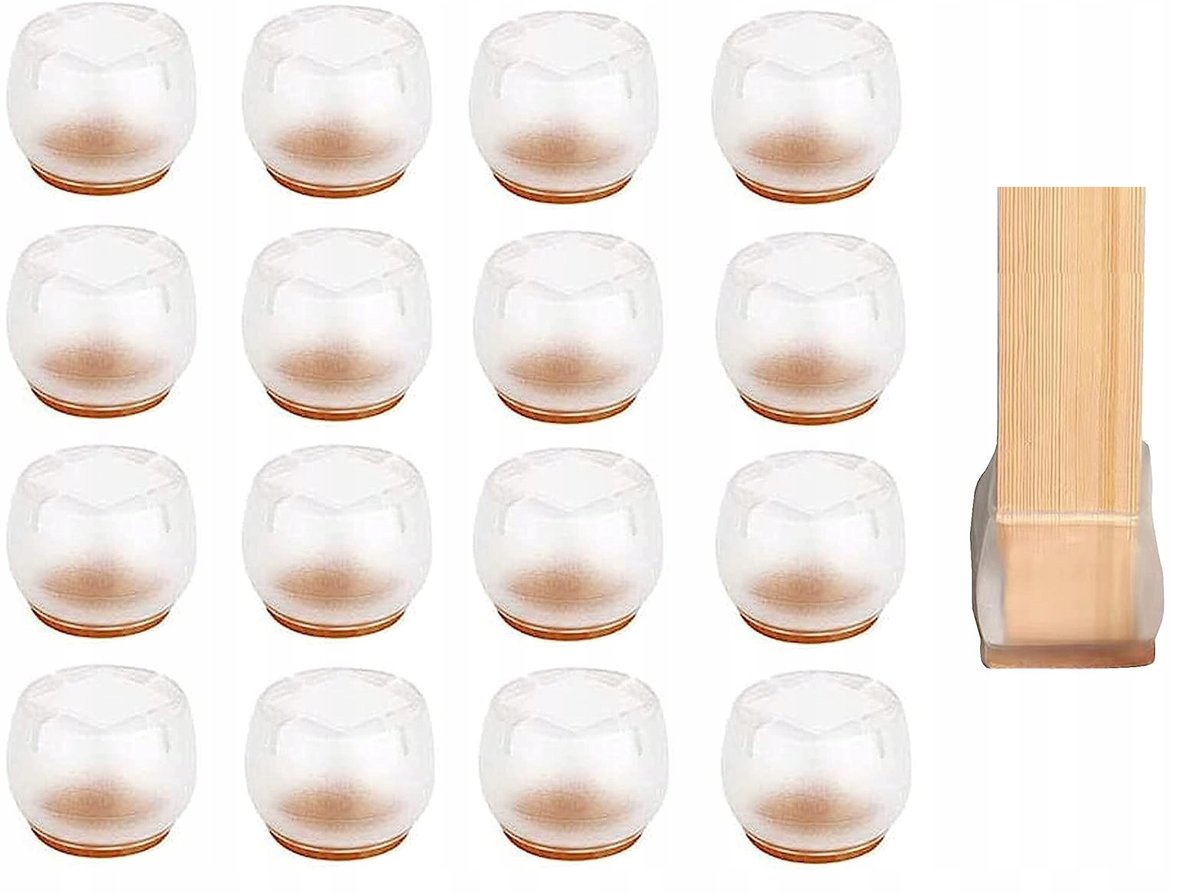 NAKŁADKI Z FILCEM NA NOGI KRZESŁA 16szt 25x25mm