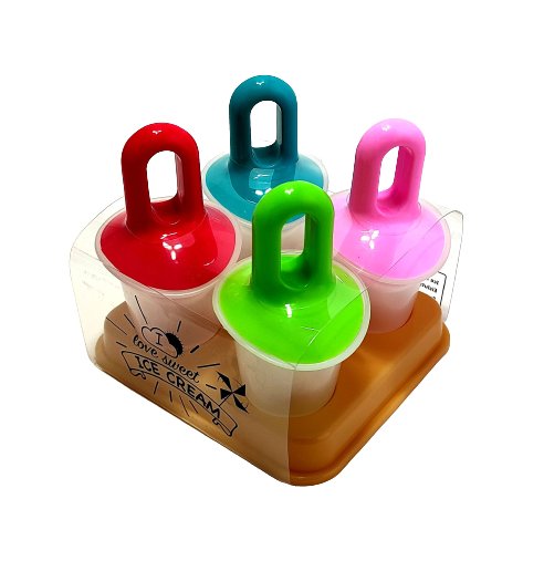 Foremki do lodów 4 sztuki z podstawką I love sweet