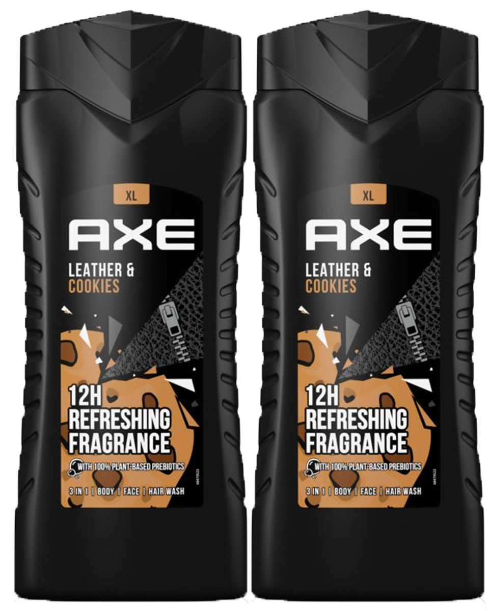 Axe, Leather&Cookies, Żel pod prysznic, 2x400 ml