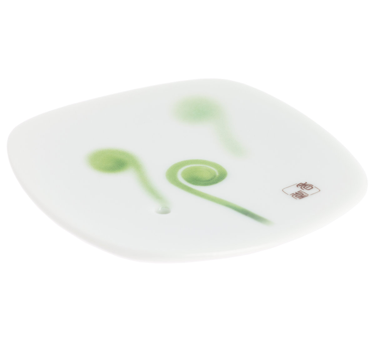 Porcelanowa podstawka na kadzidełka YUME-NO-YUME Fiddlehead Fern (pęd paproci)