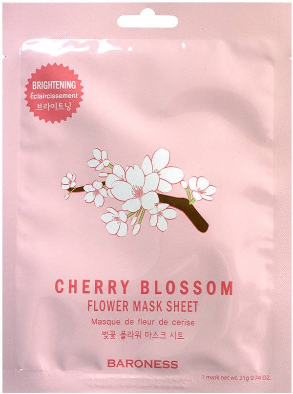 Baroness, Maska do twarzy w płachcie z ekstraktem z kwiatu wiśni, 21 g