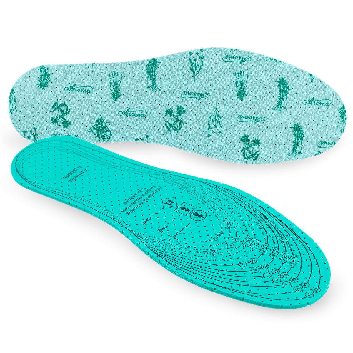 PRZECIWPOTNE wkładki do butów AROMA zapach mięty
