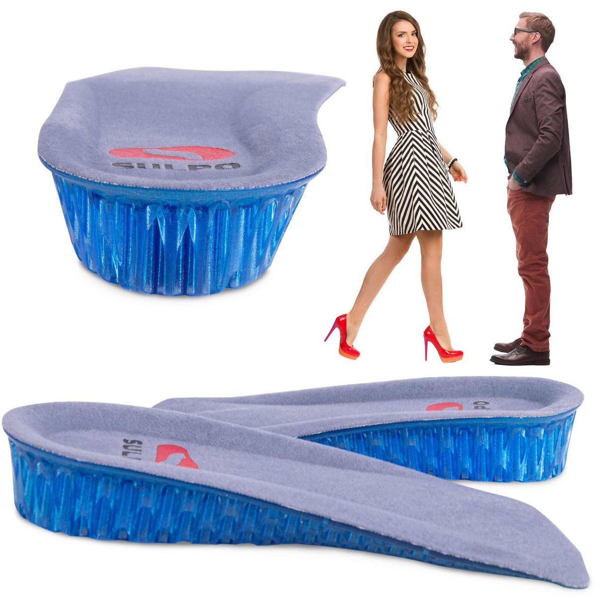 Podwyższające wkładki podpiętki do butów kliny