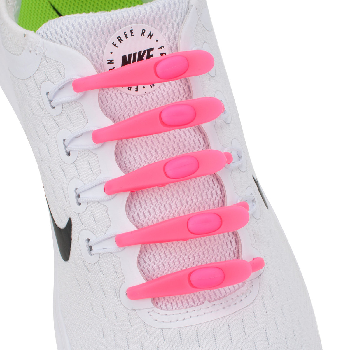 Sznurówki silikonowe sport gumki różowe 14 sztuk