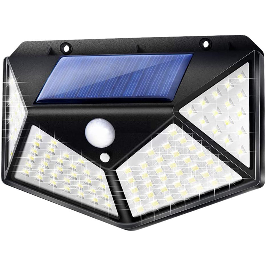 Lampa Solarna Naświetlacz 100 LED Dekoracyjna Czujnik Ruchu Zmierzchu
