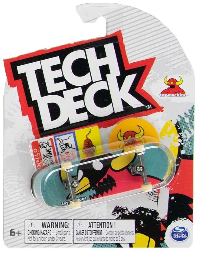 Tech Deck deskorolka fingerboard Toy Machine + naklejki