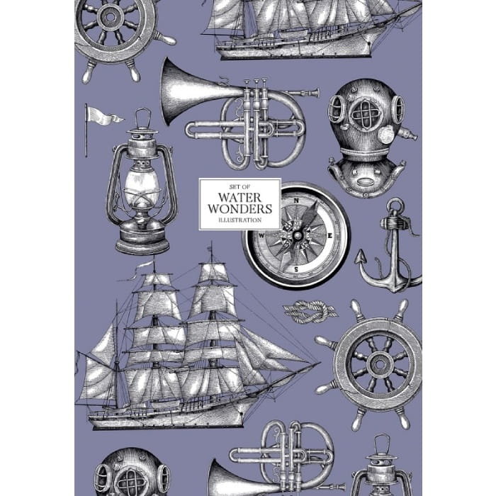 Brulion A4/80K kratka Water Wonders ASTRA - ASTRA papiernicze