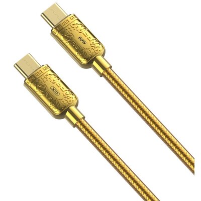 Kabel USB Typ-C - USB Typ-C XO NB-Q217B PD 1 m Złoty