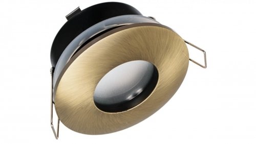 Oprawa DZETA okrągła hermetyczna mosiądz stop aluminium i cynku IP44 do łazienki na podbitkę LUX05433