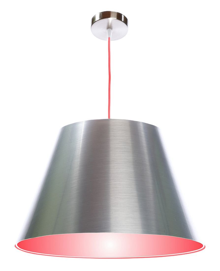Macodesign MacoDesing Lampa wisząca Inox Florentyna 070-105, 60 W, srebrno-czerwona