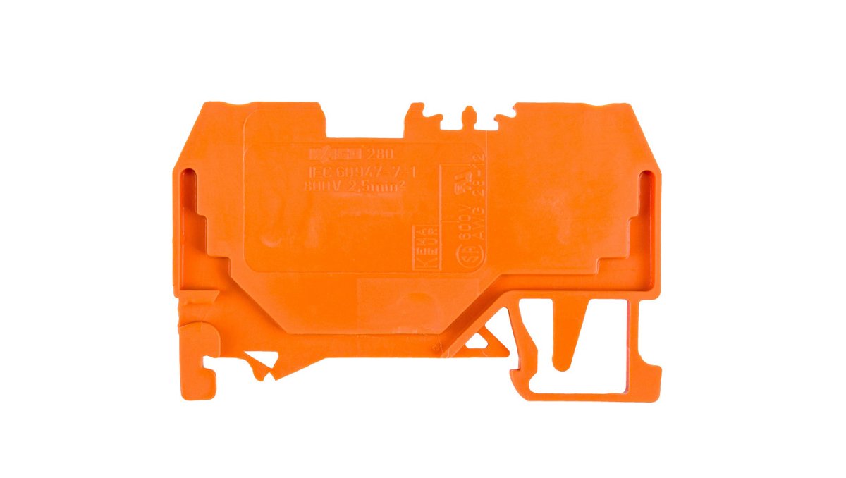 WAGO Terminal przepustowy WAGO 5 mm Sprężynowe pomarańczowy 280-902 100 szt 280-902