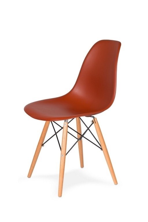 King Home Krzesło DSW Wood King Bath ceglaste K-130.D.ORAN.28.DSW