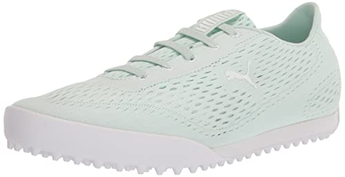 PUMA Damskie buty do golfa Monolite Fusion Slipper, Soothing Sea Puma White, 40.5 EU
