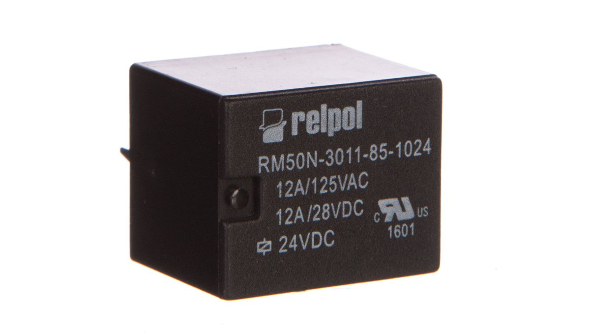 Relpol Przekaźnik miniaturowy 1P 12A 24V DC PCB RM50N-3011-85-1024 2614650 2614650