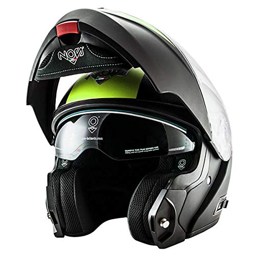 KASK MOTOCYKLOWY NOS NS-8, XS, FLIP UP TRITON YELLOW MATT