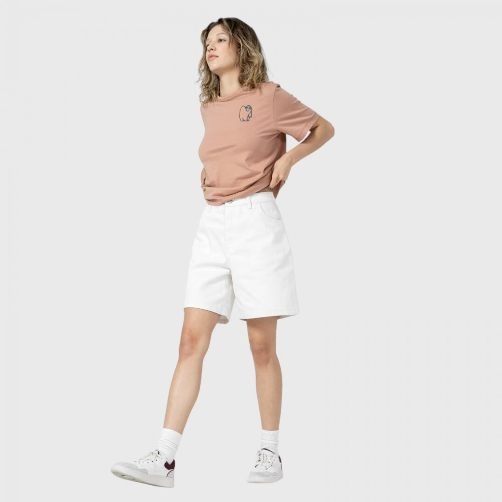 Damskie Spodenki OUTHORN Jeansowe Białe SS23TSHOF115-10S