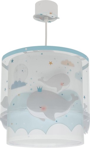 Wieloryby lampa wisząca 1-punktowa niebieska 61172T