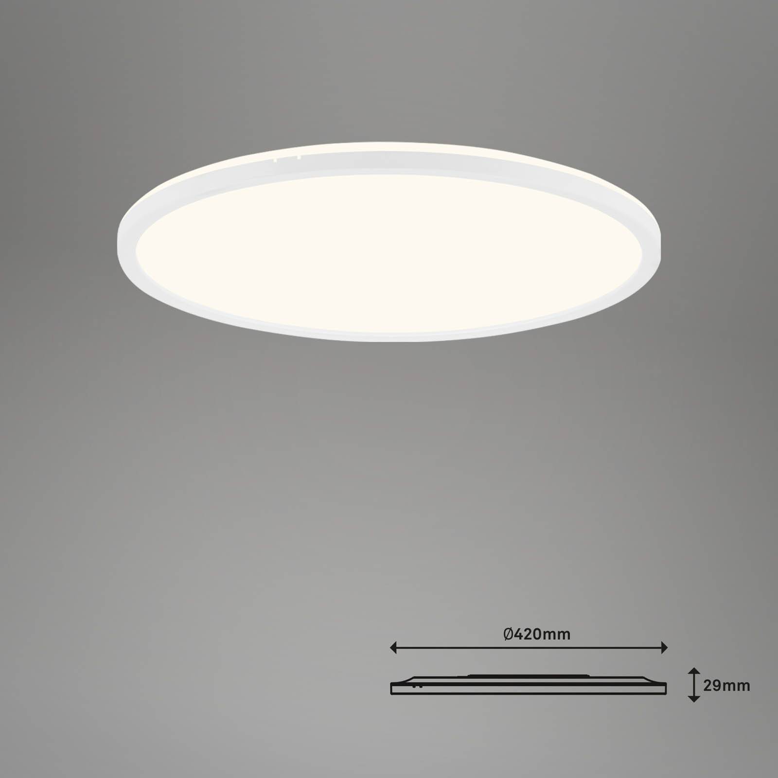 Briloner Lampa sufitowa LED Slim S CCT biała Ø 45 cm