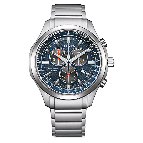 Citizen Męski Eco-Drive Solar zegarek na rękę z tytanu z paskiem tytanowym - AT2530-85L, w kolorze srebrnym