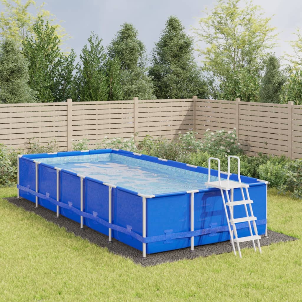 vidaXL Mata pod basen, jasnoszara, 820x420 cm, geowłóknina poliestrowa