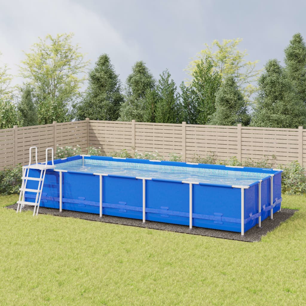 vidaXL Mata pod basen, jasnoszara, 999x500 cm, geowłóknina poliestrowa