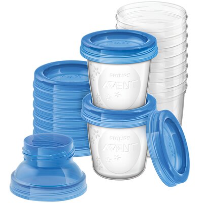 Philips Pojemniki na pokarm VIA 180ml + pokrywki