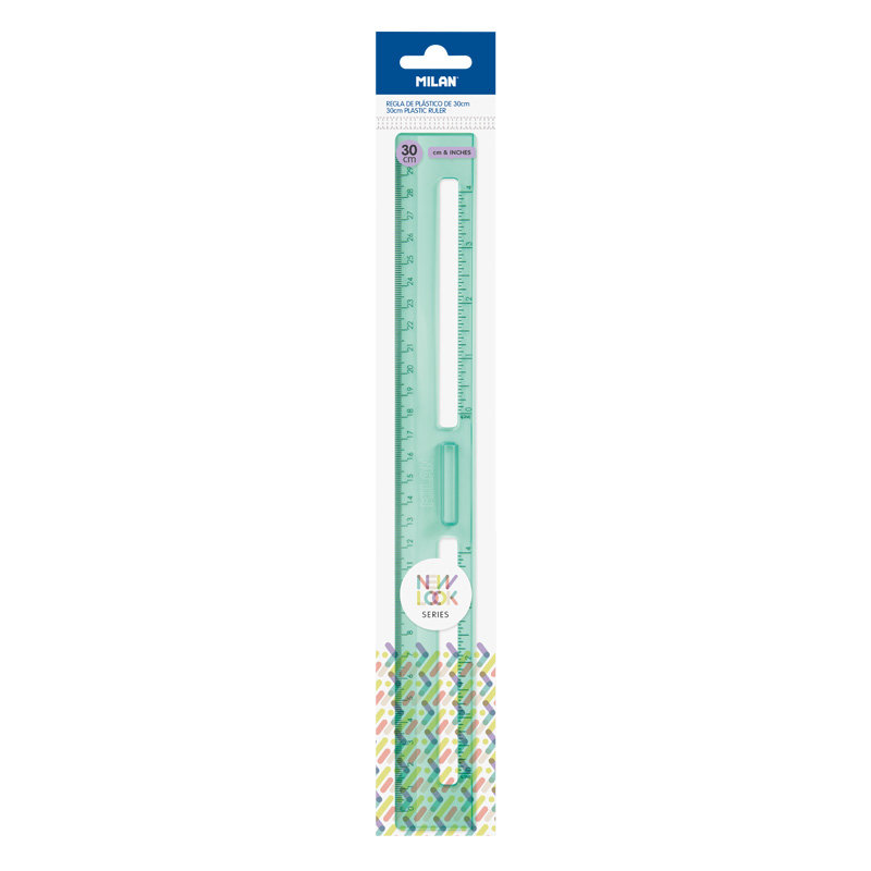 Linijka 30 cm MILAN NEW LOOK zielona