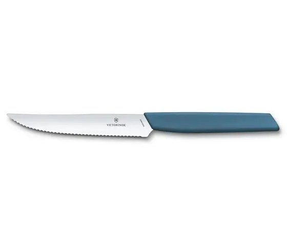 Victorinox - swiss modern - nóż do steków i pizzy - 12 cm - chabrowy błękit kod: 6.9006.12W2 + Sprawdź na SuperWnetrze.pl