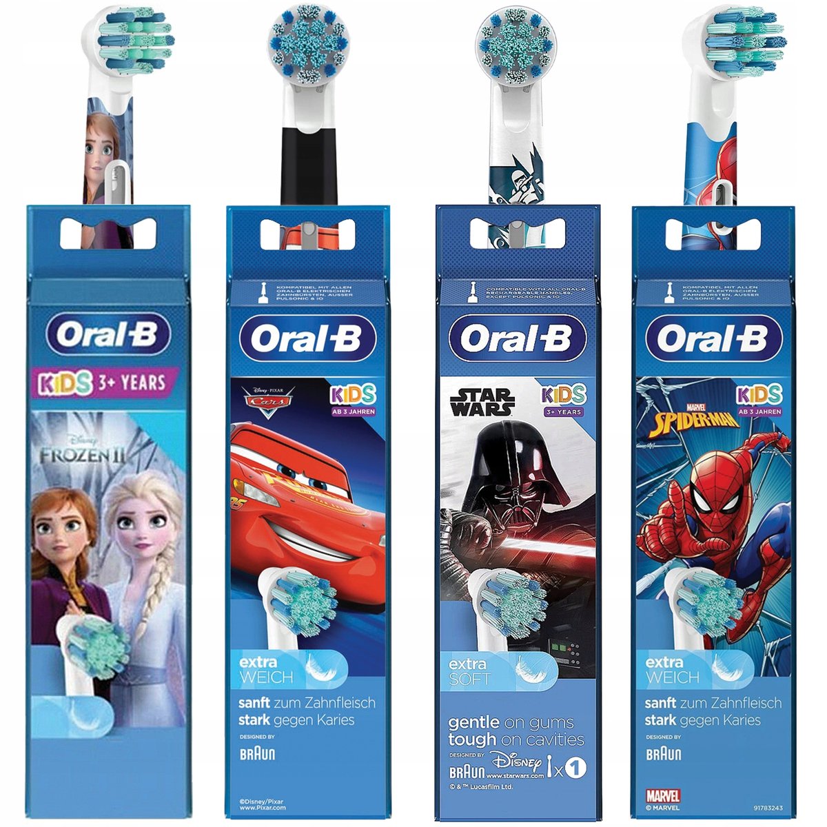 4X Końcówka Oral-B Kids Postacie Disney Marvel