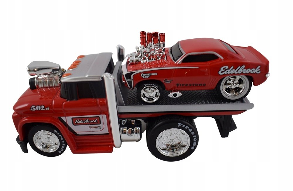 MAISTO Muscle Machines Chevrolet Laweta + Camaro